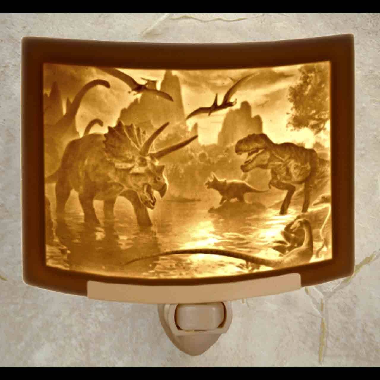 Dinosaurs Porcelain Lithophane Night Light
