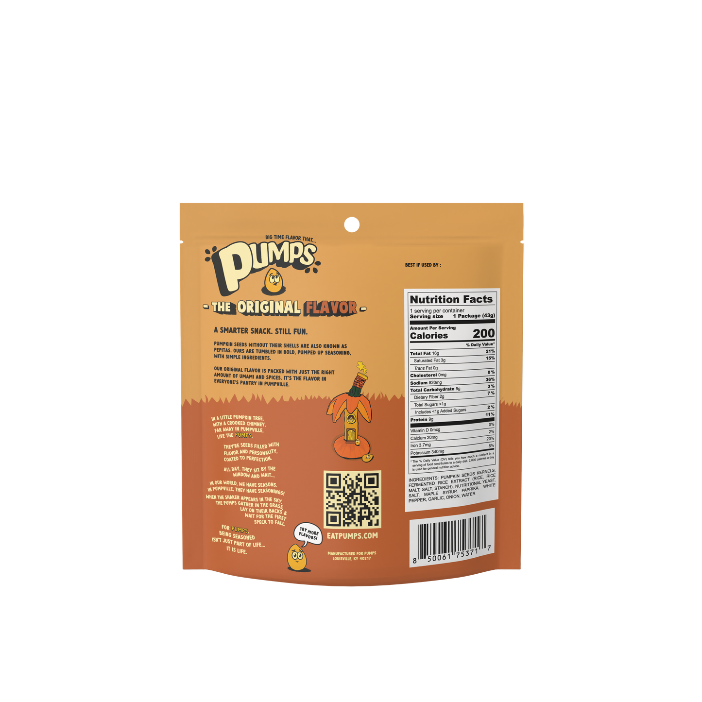 Pumps Toasted Pumpkin Seeds - The Original Flavor