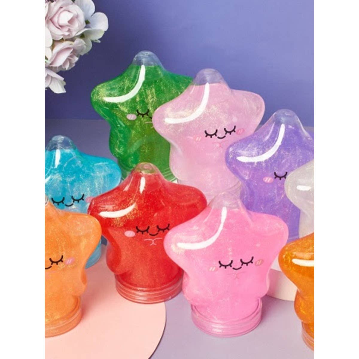 Star Shape Glittered Slime Toy