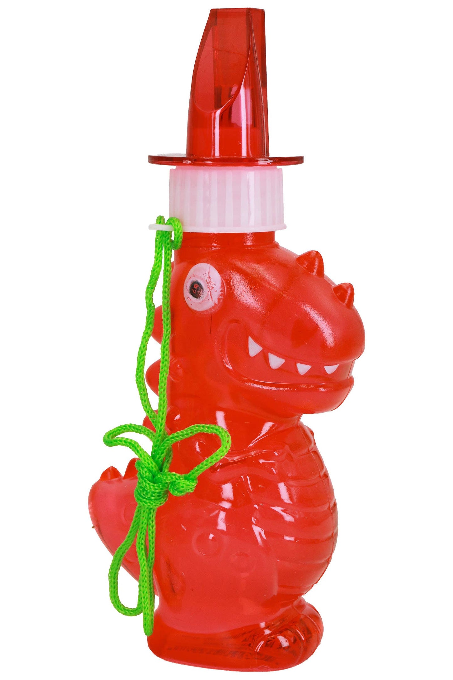Colorful T-Rex Dinosaur Bottle Bubble Wand Whistle