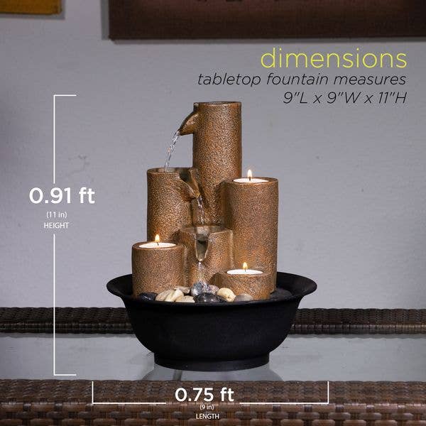 Tiered Column Tabletop Fountain