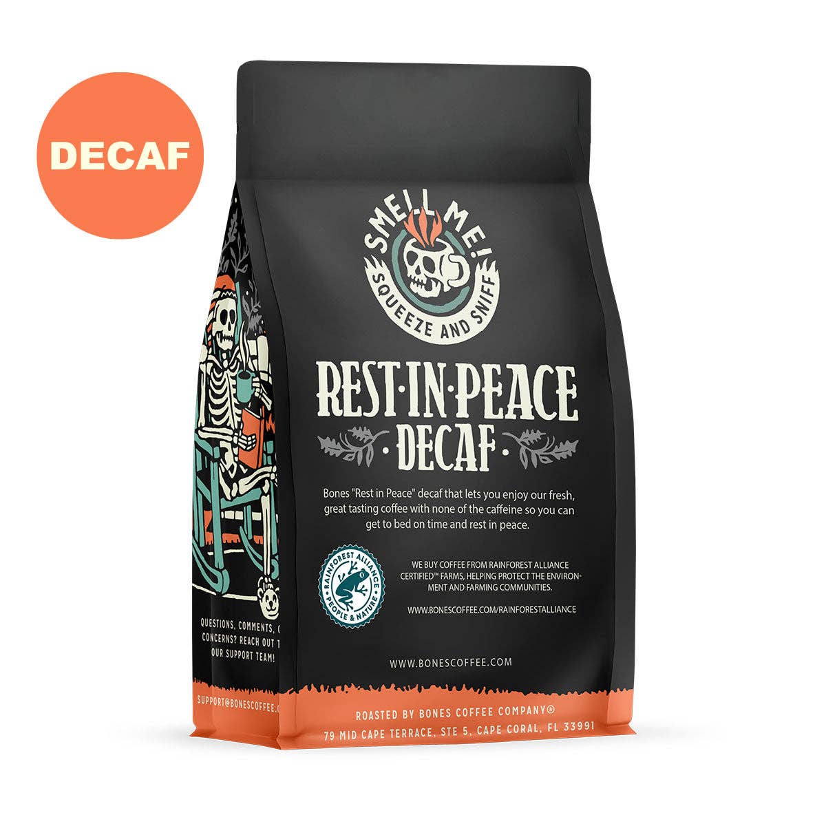 "Rest-In-Peace" Decaf Coffee | 12oz | Whole Bean & Ground: Ground