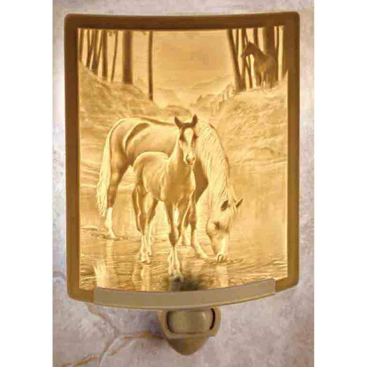 Cool Waters Porcelain Lithophane Night Light