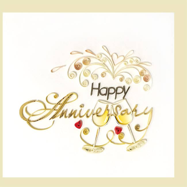 Happy anniversary quilling card, greeting card, love card LV-40