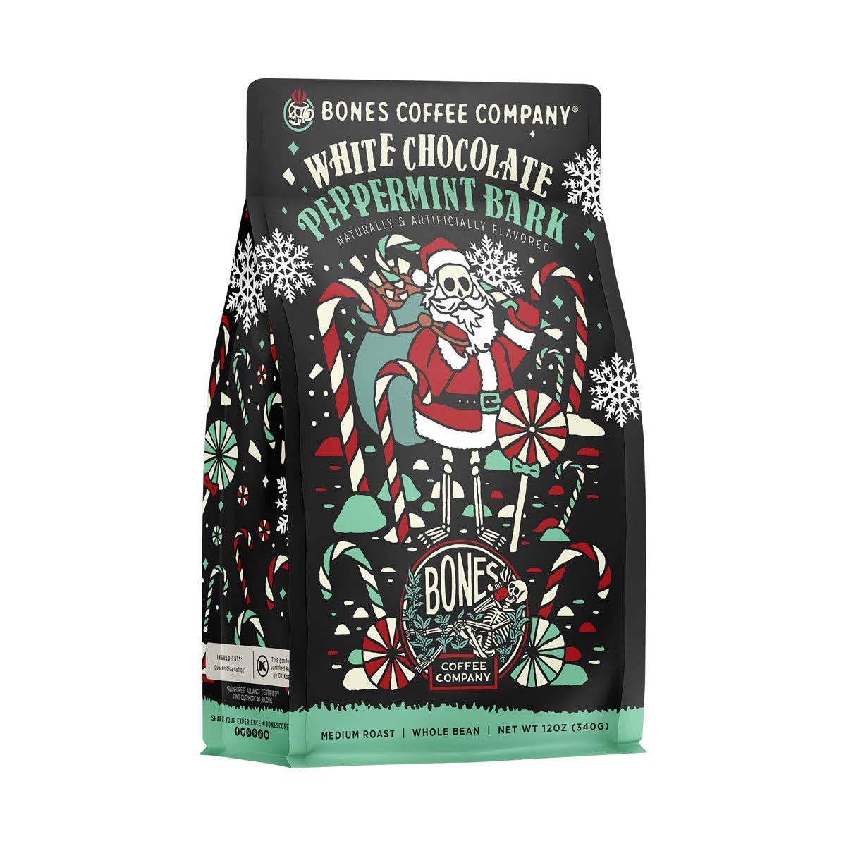 White Chocolate Peppermint Bark Christmas Coffee | 12oz : Ground