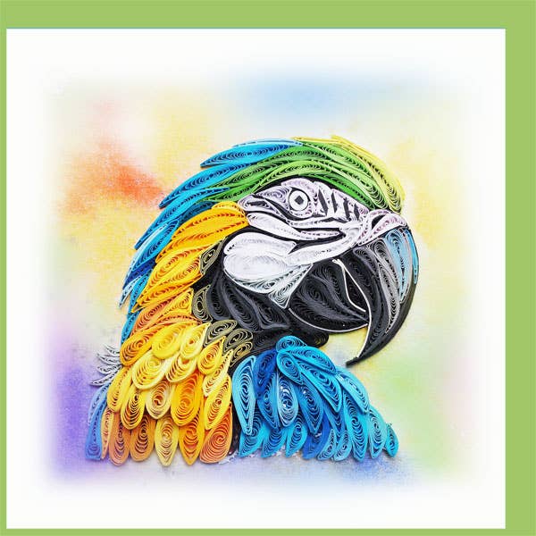 Macaw Parrot Quilling Card WN-44