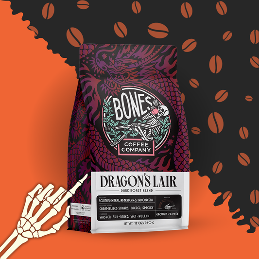 Dragon's Lair Dark Roast Coffee | 12oz | Whole Bean & Ground: Ground
