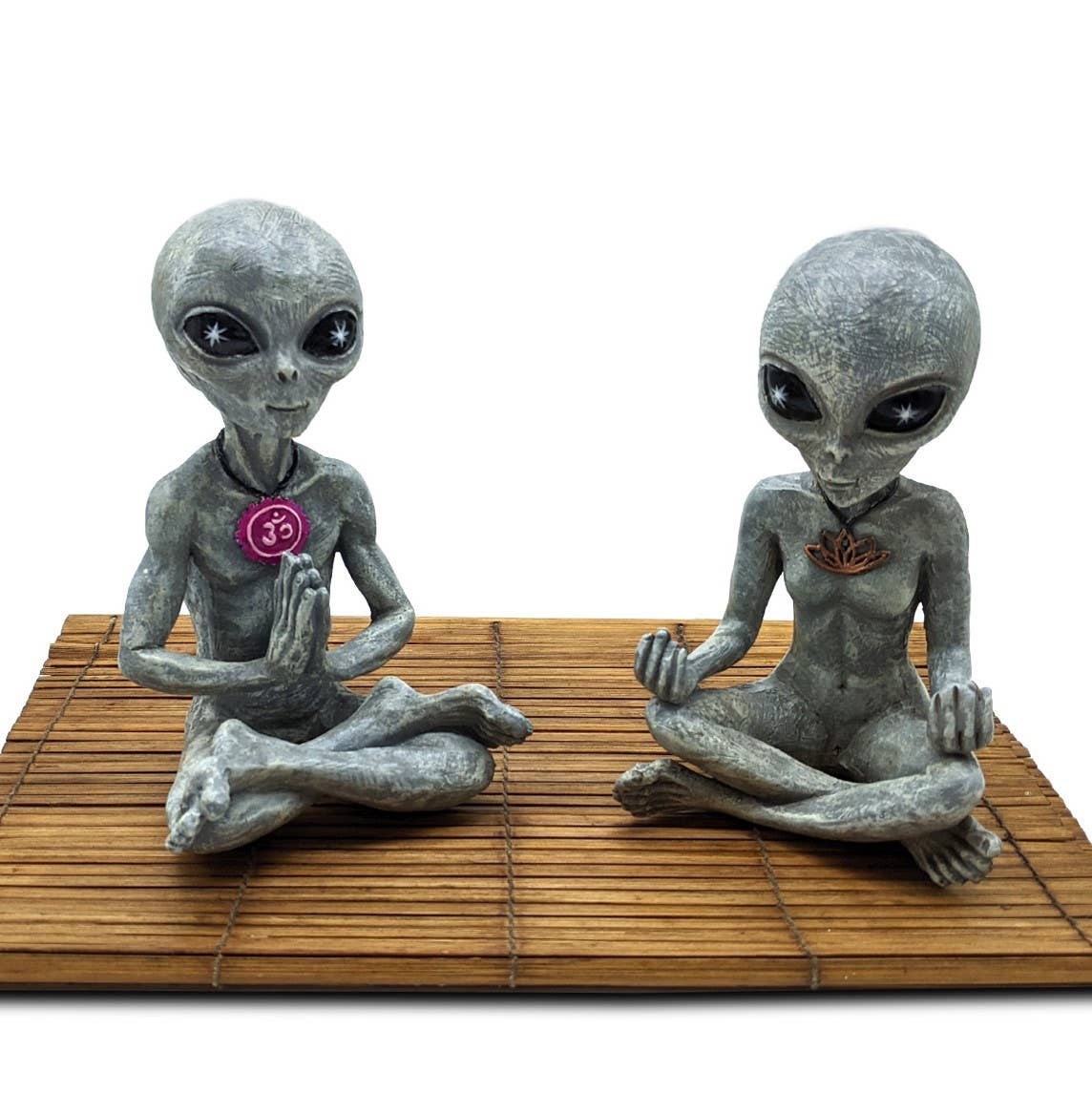 Alien Invasion "Zen”  Meditating Figurine: Gray