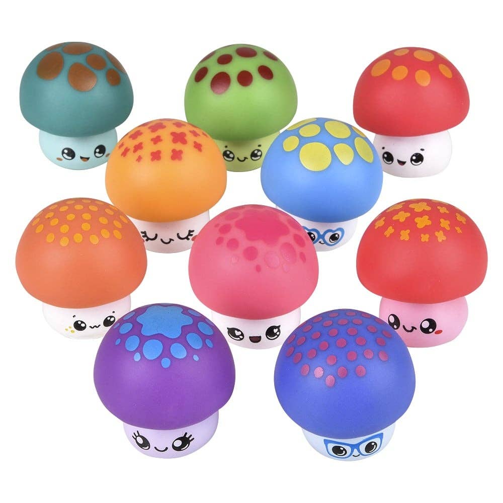 2" Rubber Mushroom Assortment LLB Plush Toys
