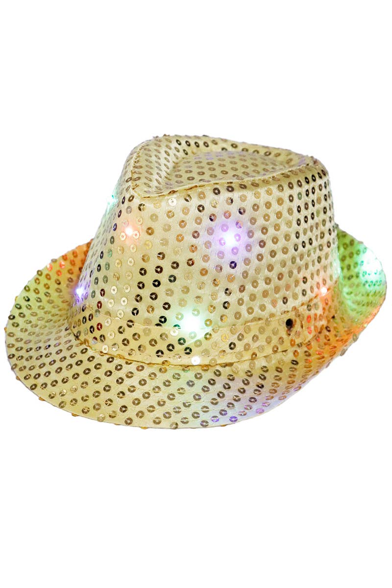 Fedora - Embellished, Sparkly Sequins, LED Light-Up