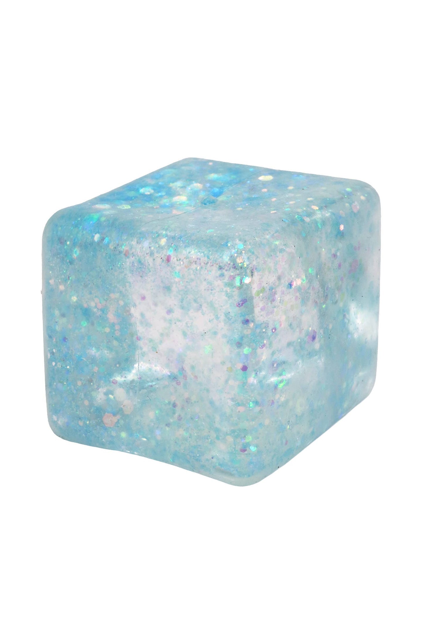Shimmery Glitter Cube Putty Filled Squishy