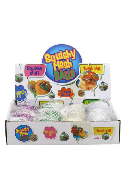 Metallic Glittery Vented Mesh Water Bead Squishy Ball