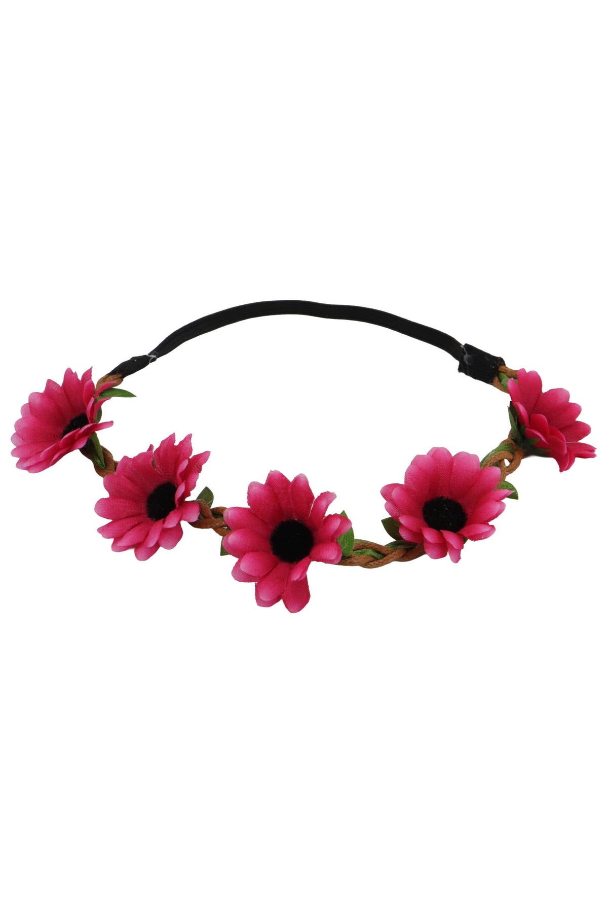Artificial Daisy Floral Crown Elastic Headband
