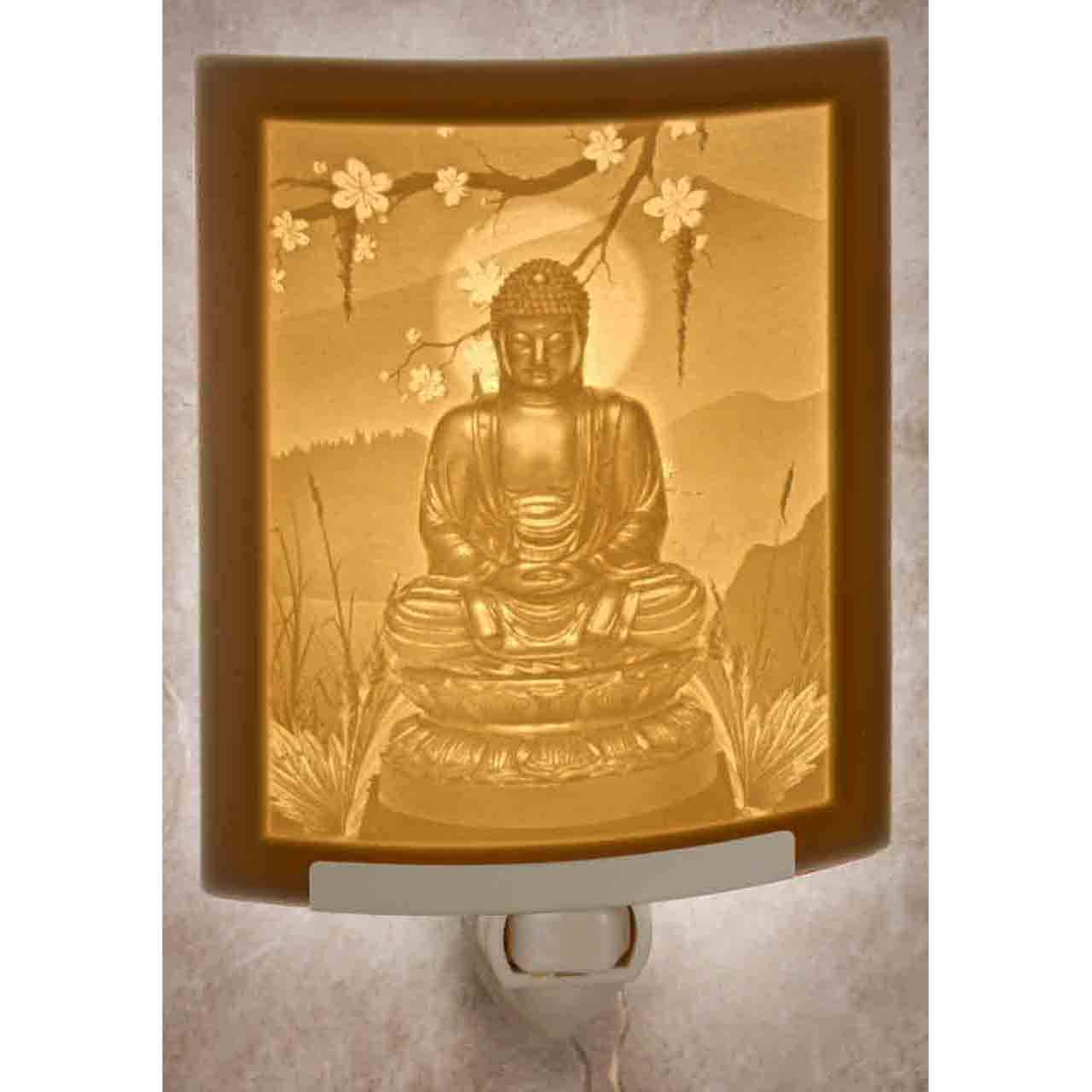 Buddha Porcelain Lithophane Night Light
