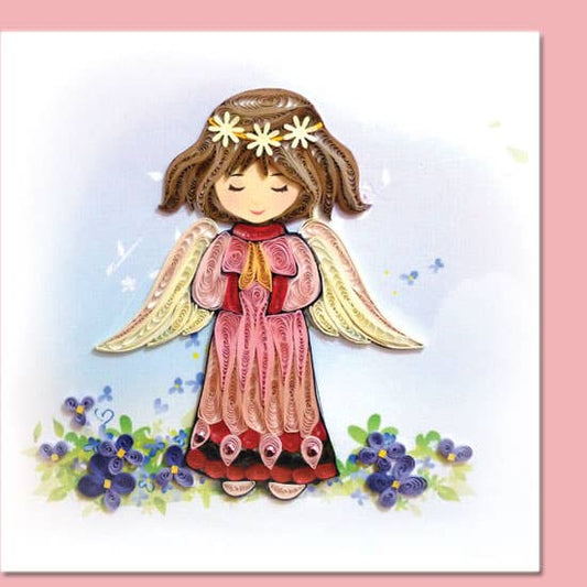 Angel pray quilling card, handmade card, paper card PE-27