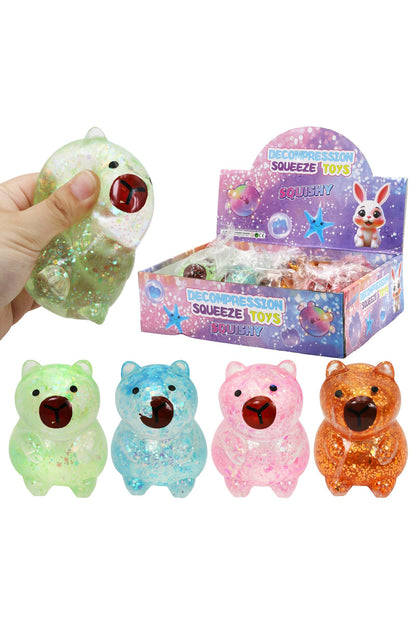 Capybara Iridescent Glittery Maltose Putty Filled Squishy  ASSORTED