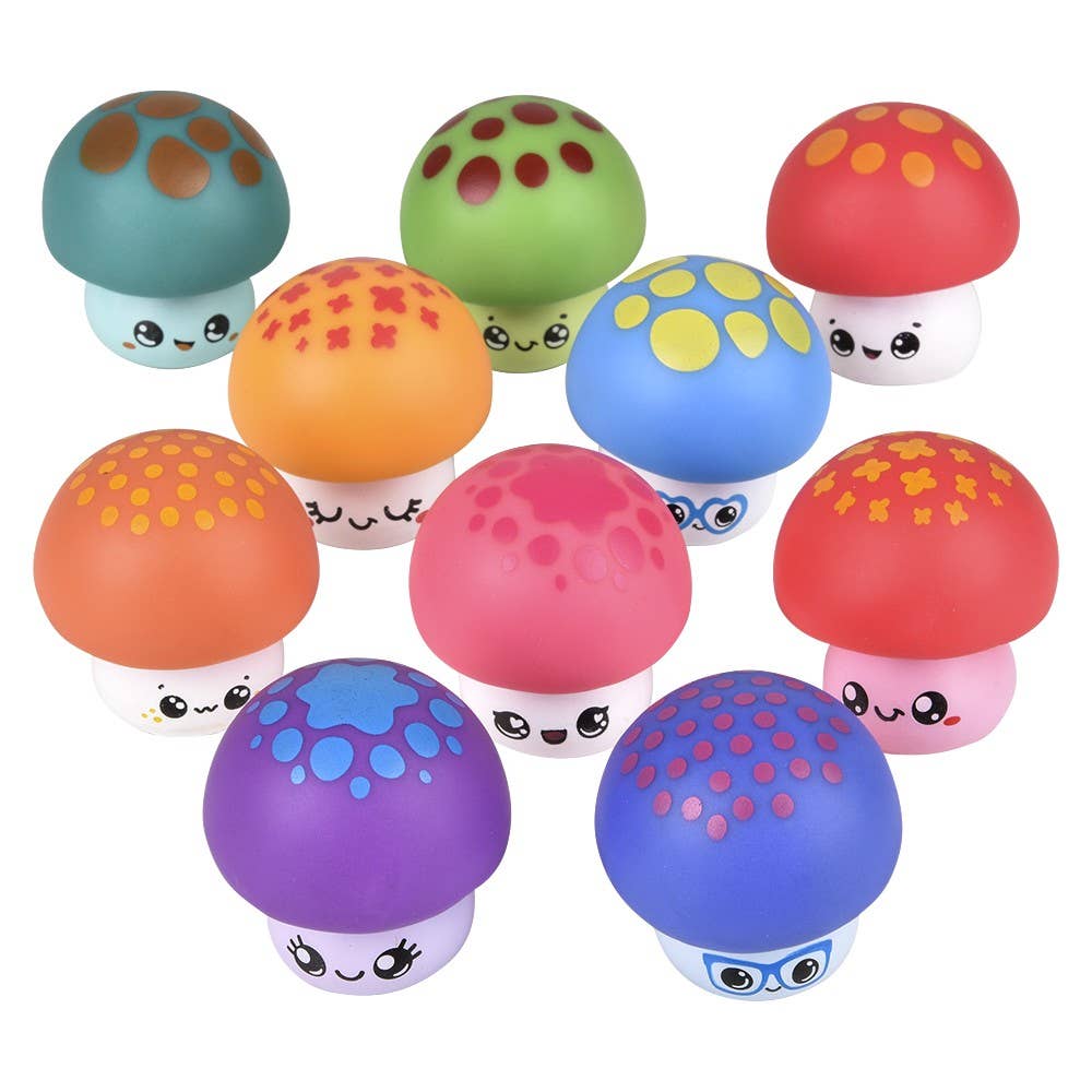 2" Rubber Mushroom Assortment LLB Plush Toys
