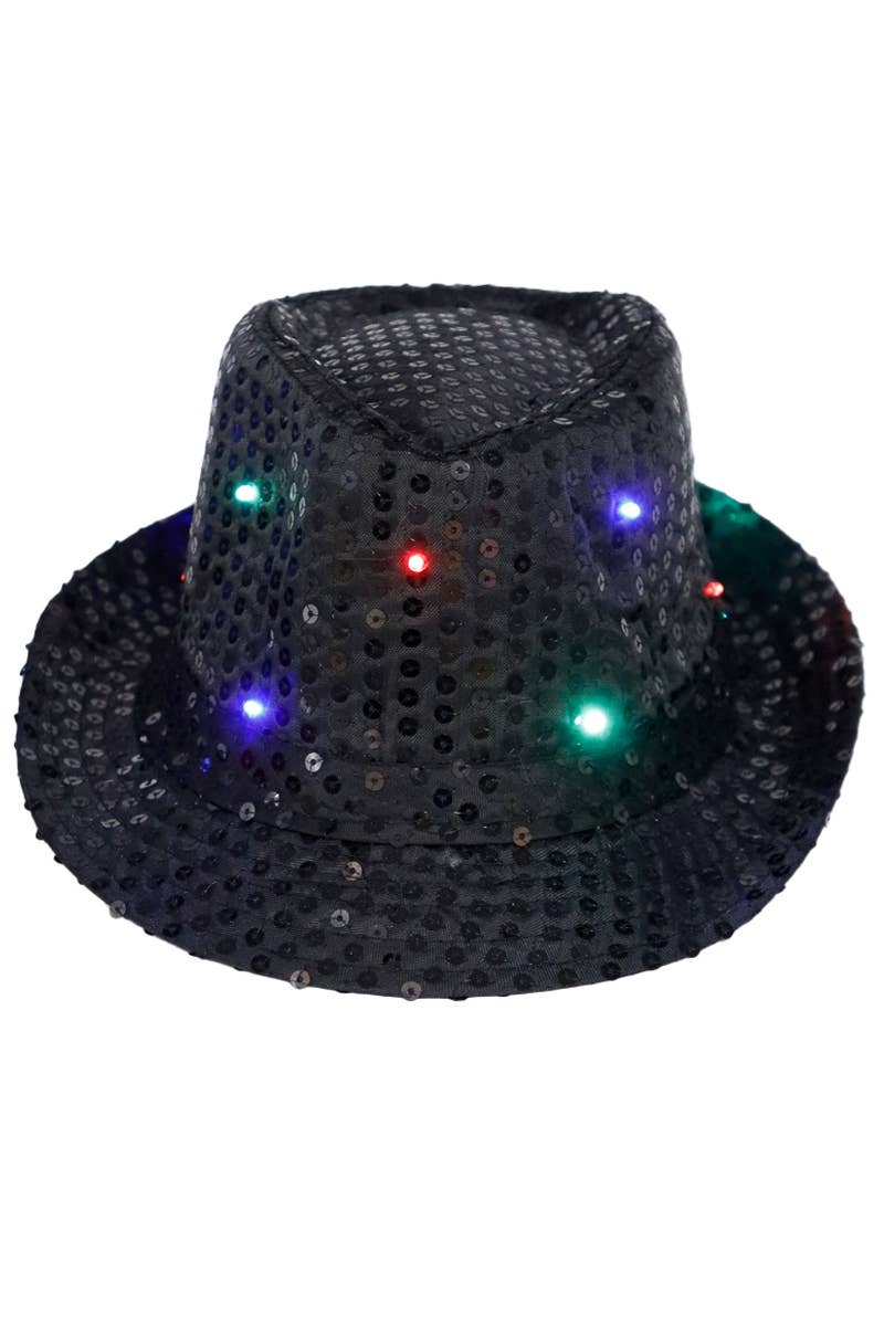 Fedora - Embellished, Sparkly Sequins, LED Light-Up