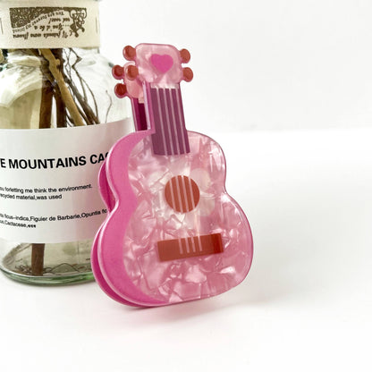Pink Guitar Claw Clip