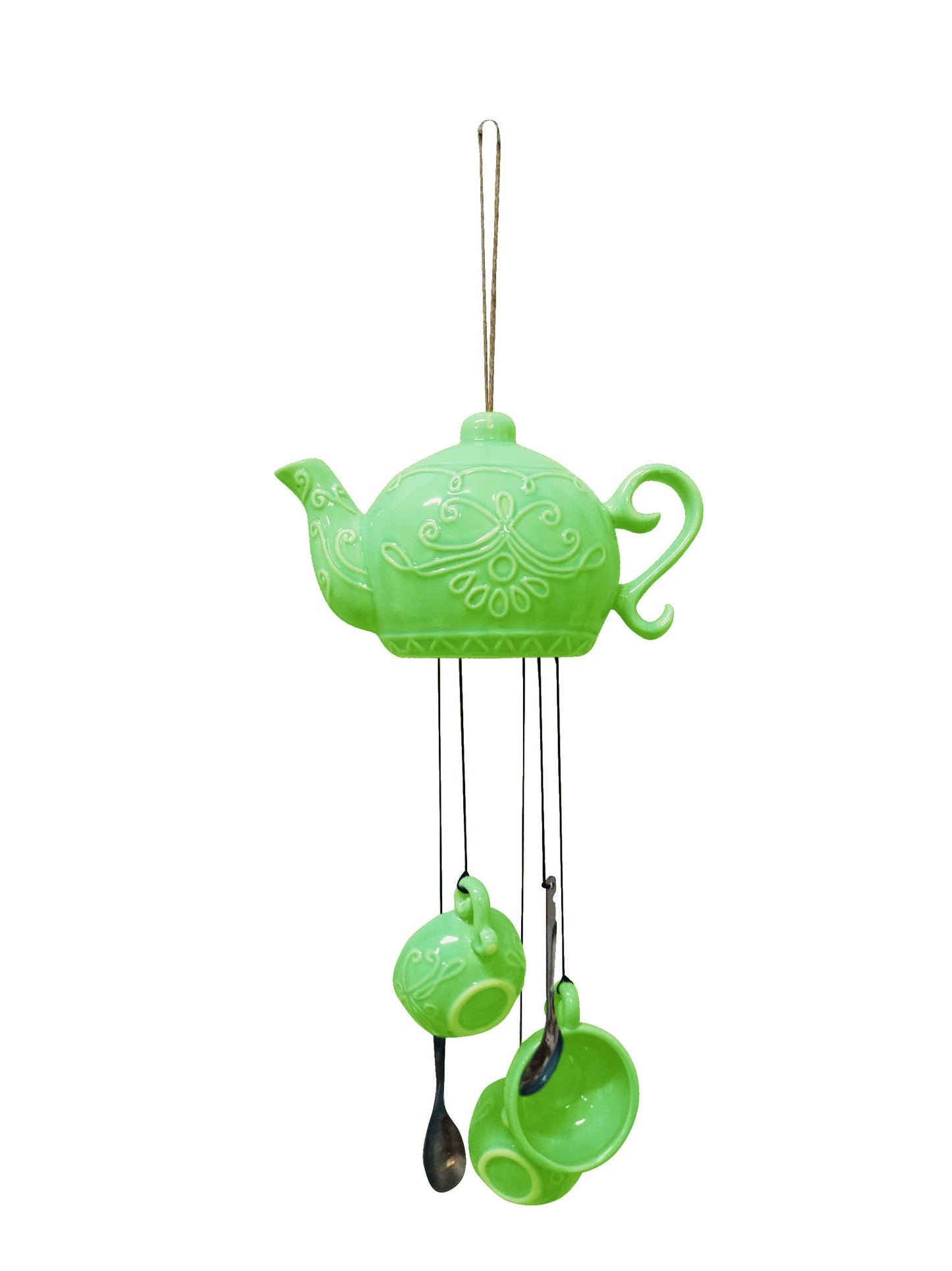 Alpine Corporation Ceramic Teacup Wind Chimes w/Display