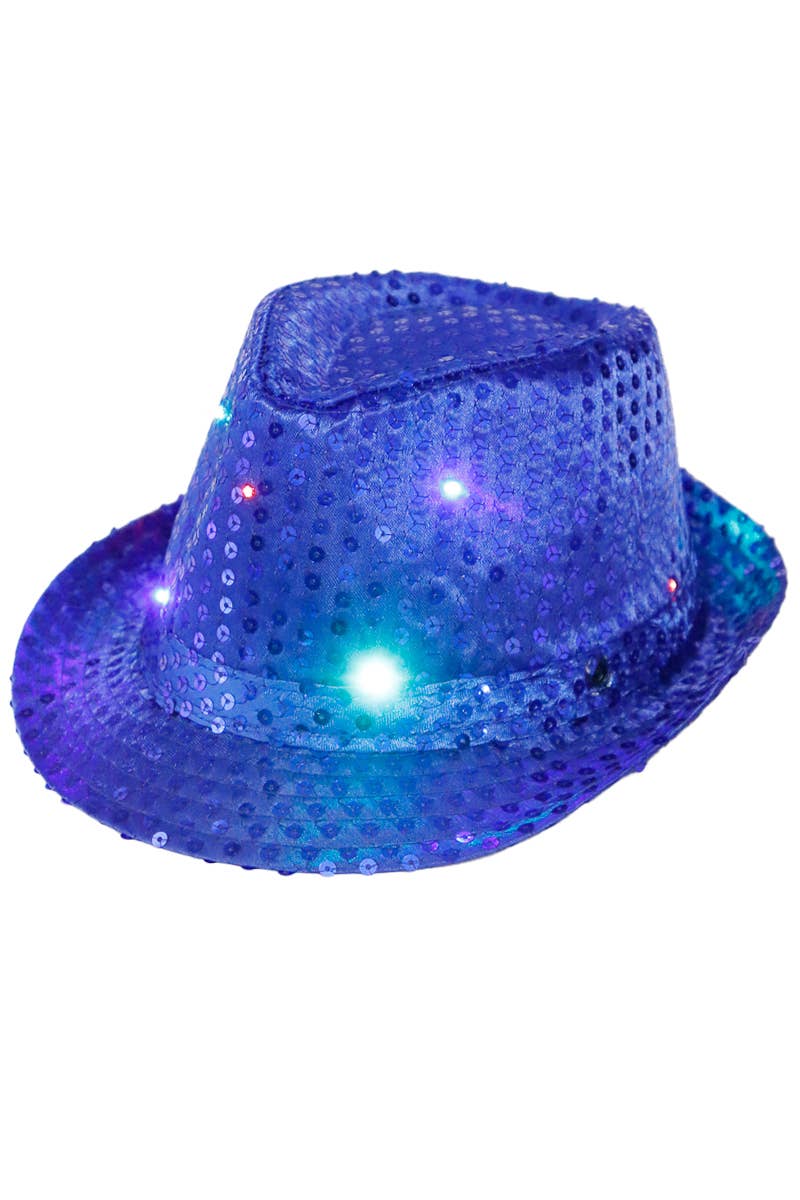 Fedora - Embellished, Sparkly Sequins, LED Light-Up