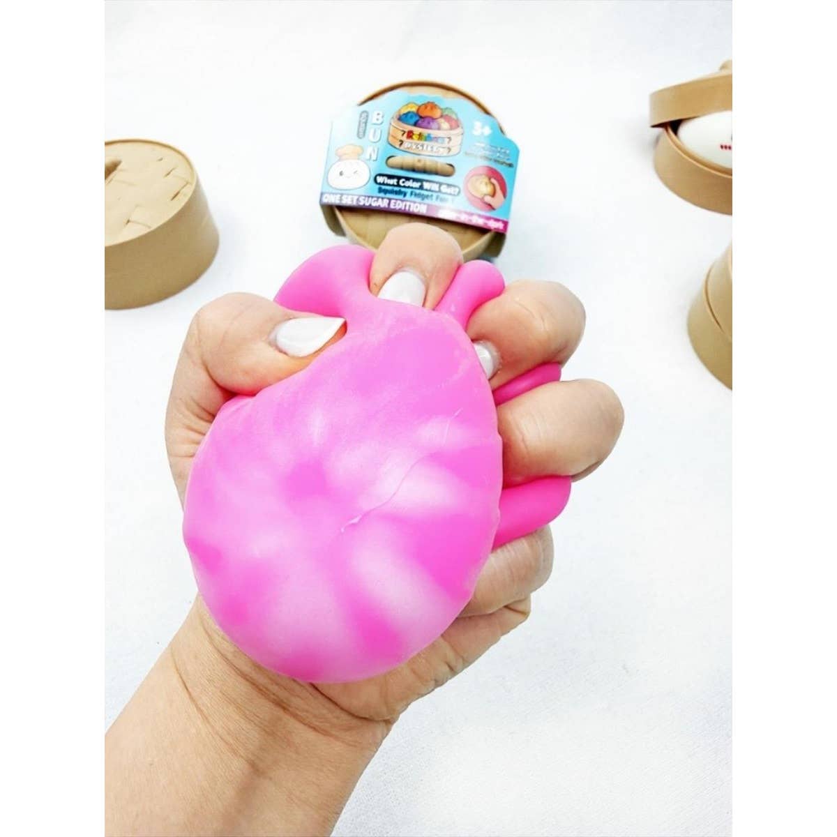 GLOW IN DARK Mystery Dumpling Squishy with Steamer- Color will Vary
