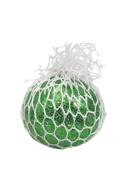 Metallic Glittery Vented Mesh Water Bead Squishy Ball