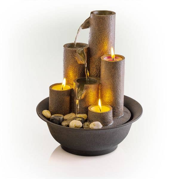 Tiered Column Tabletop Fountain