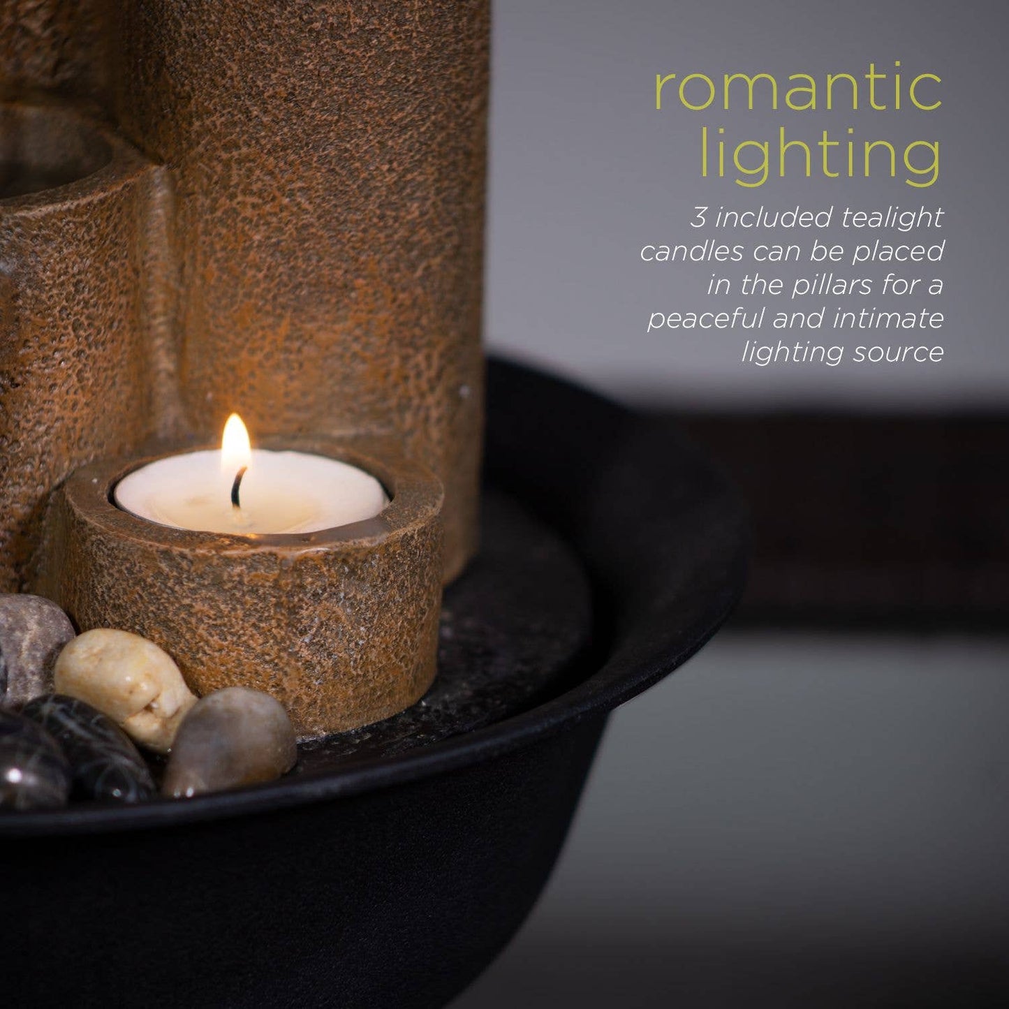 Tiered Column Tabletop Fountain