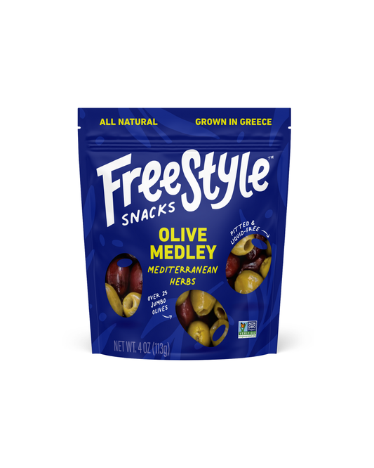 Mediterranean Herb Olive Medley 4oz - Freestyle Snacks