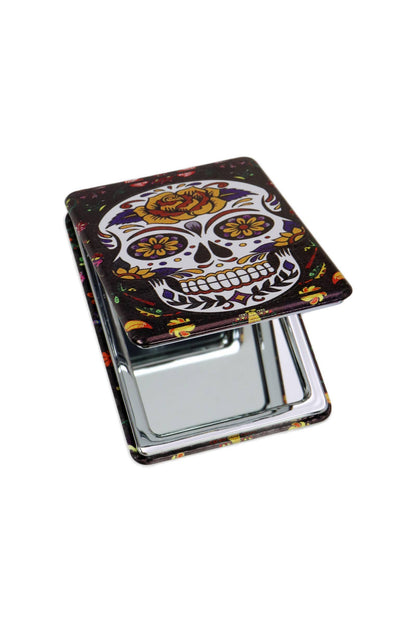 Sugar Skull Day Of The Dead Cosmetic Mirror: ASSORTED / ONE SIZE