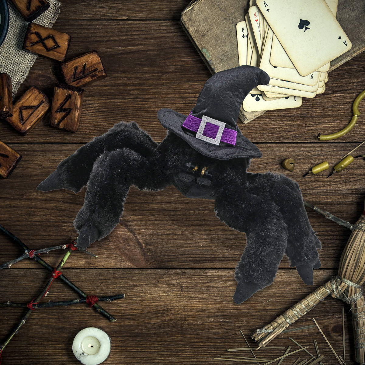 SUPER SOFT BLACK SPIDER WITCH DRESS UP PLUSH