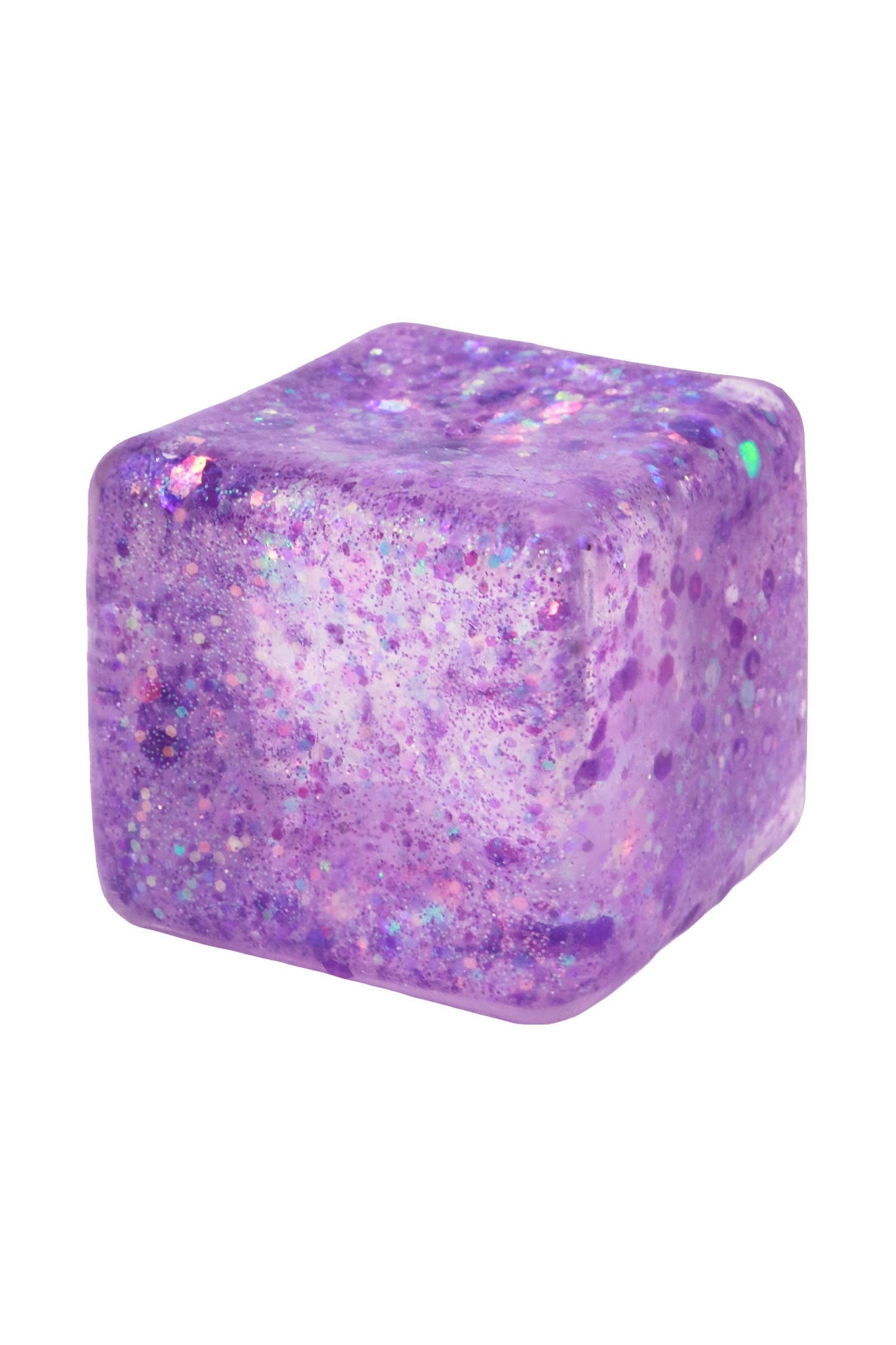 Shimmery Glitter Cube Putty Filled Squishy