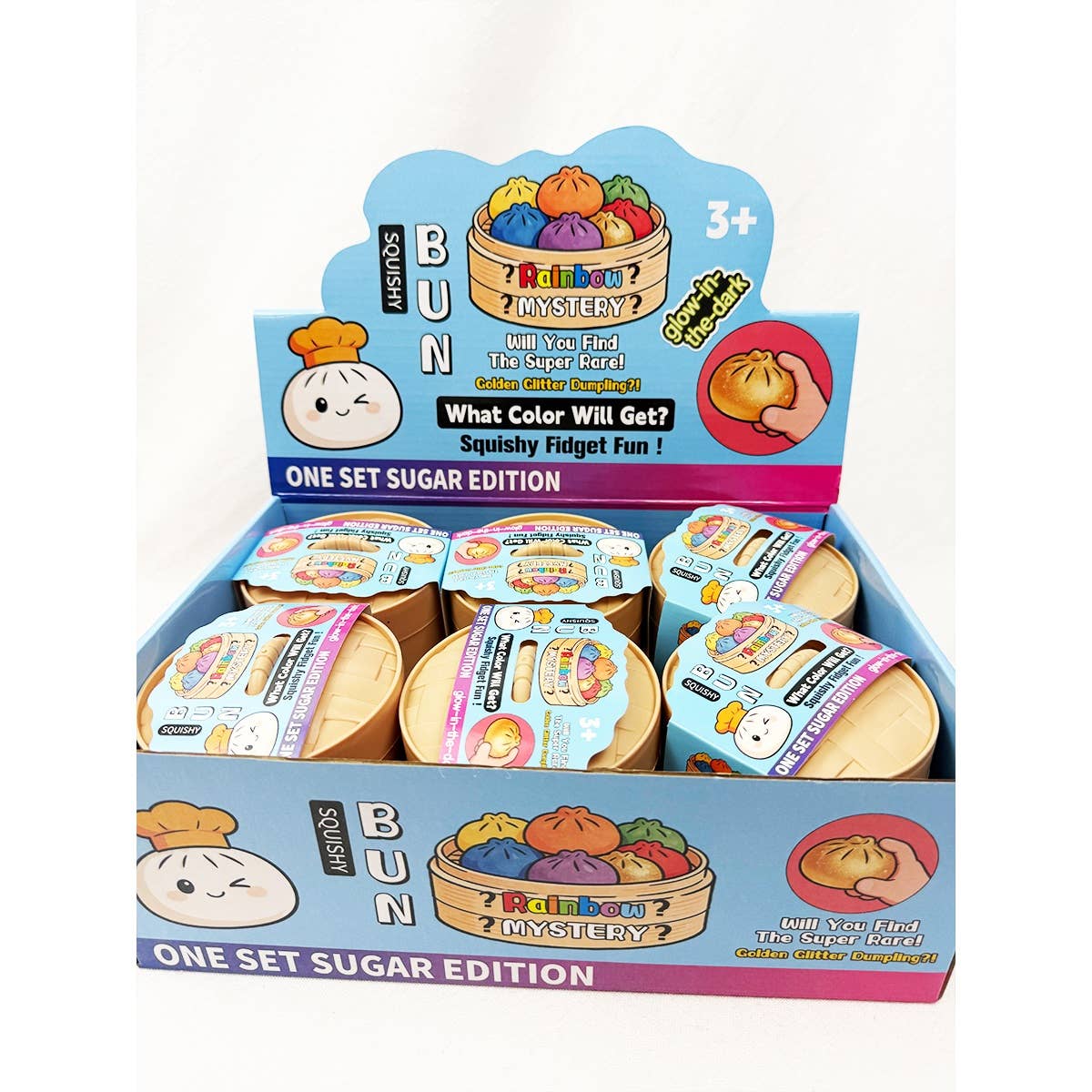 GLOW IN DARK Mystery Dumpling Squishy with Steamer- Color will Vary