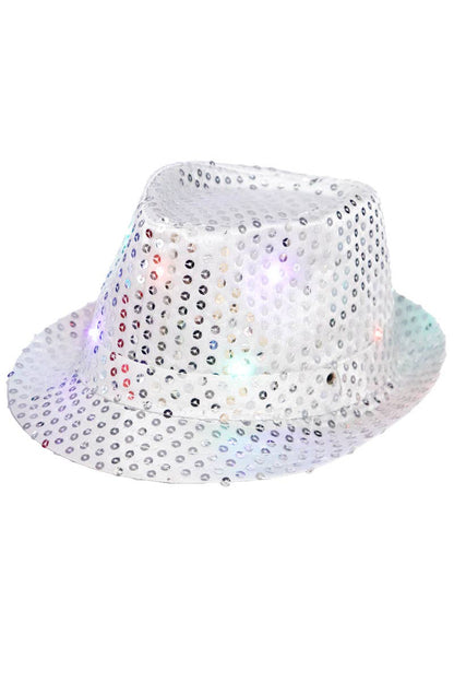 Fedora - Embellished, Sparkly Sequins, LED Light-Up