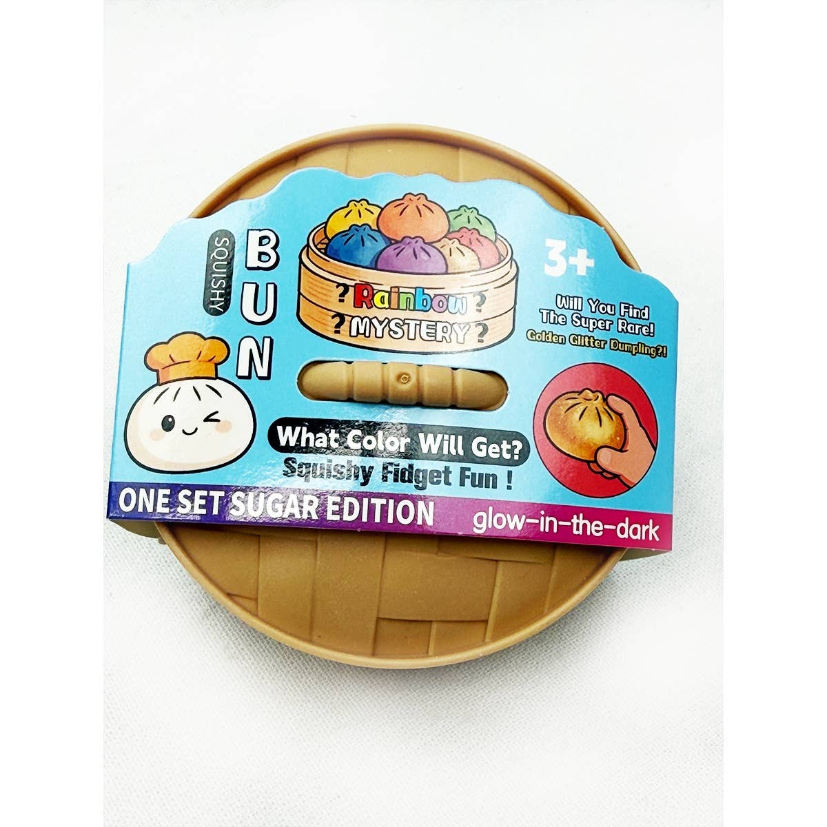 GLOW IN DARK Mystery Dumpling Squishy with Steamer- Color will Vary