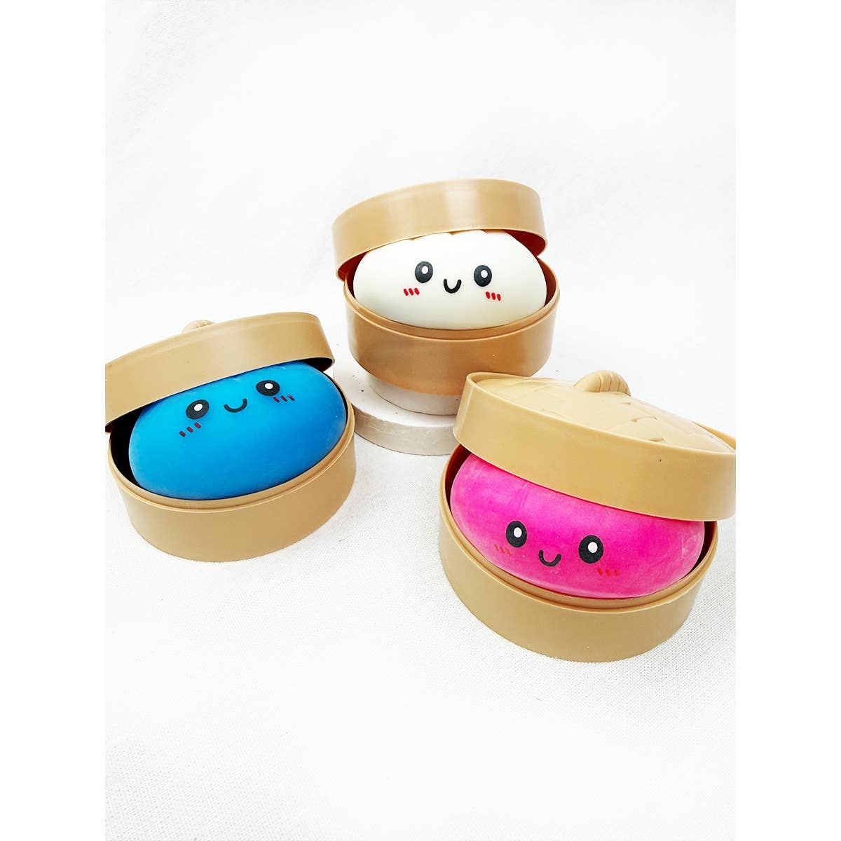 GLOW IN DARK Mystery Dumpling Squishy with Steamer- Color will Vary