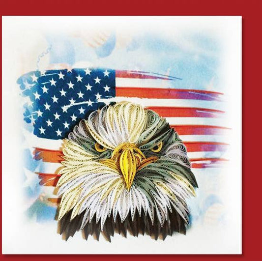 America Eagel, handmade quilling card, every day card WN-27