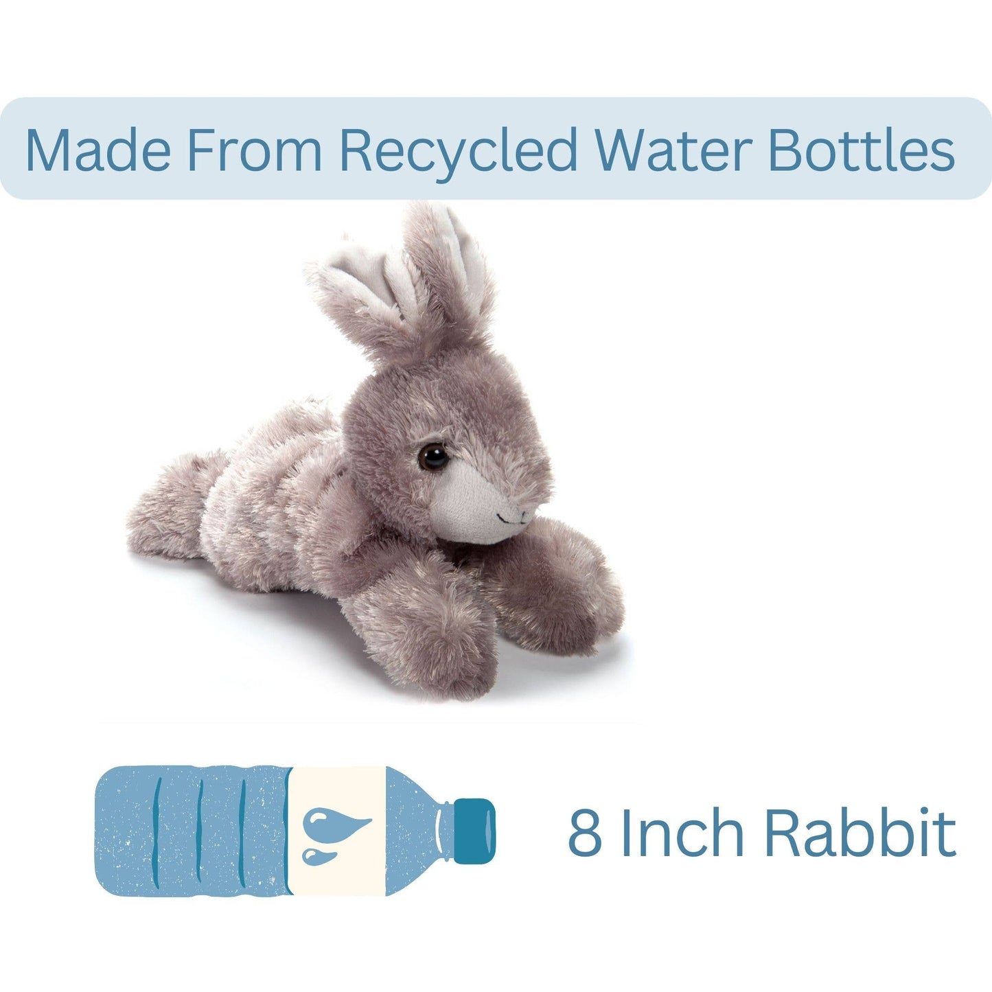 8" (21cm) Scoopz Grey Bunny Rabbit