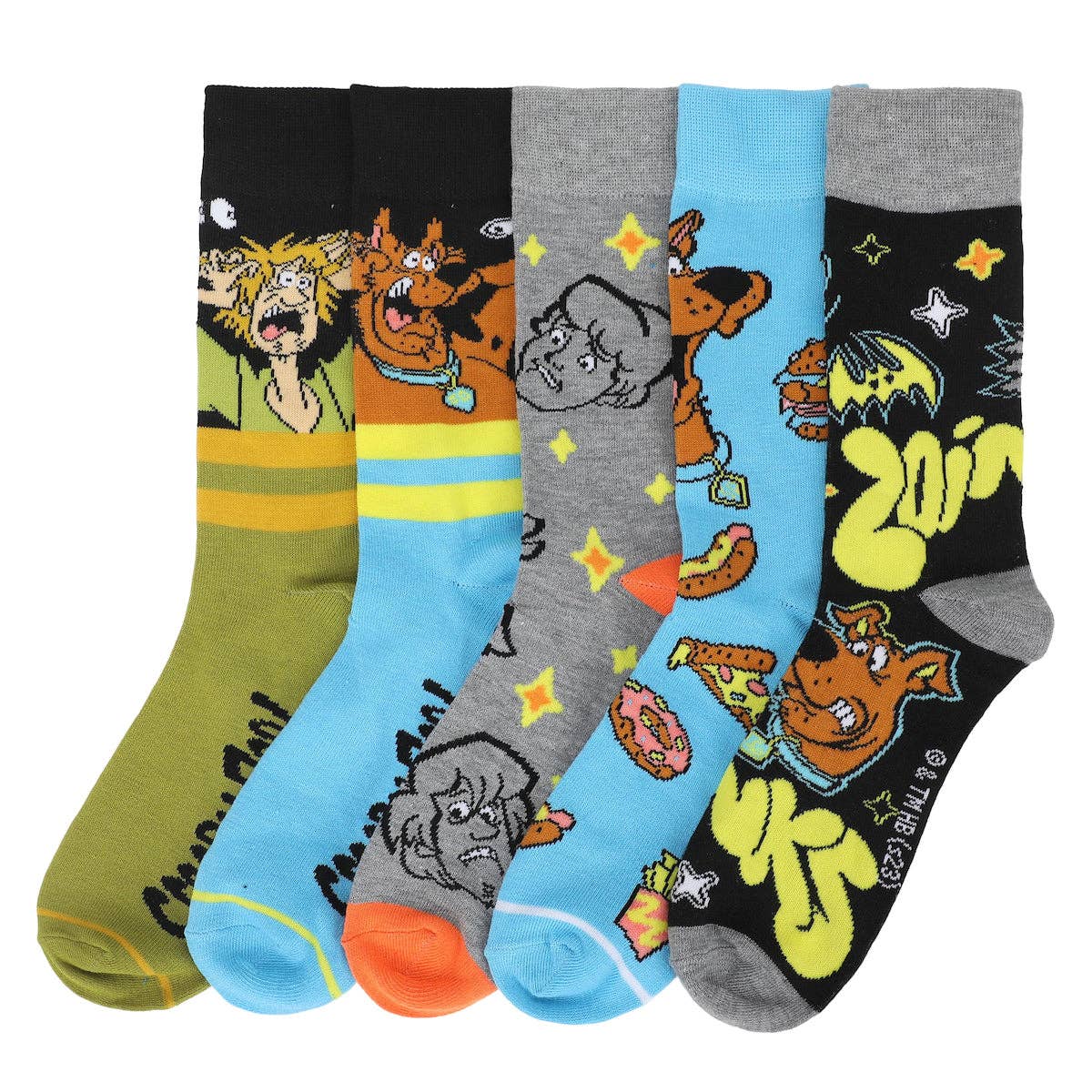 Scooby Doo Zoinks 5-Pair Casual Crew Socks
