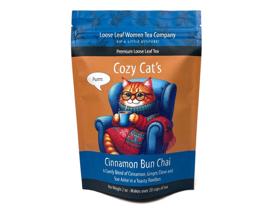 Cozy Cat's Cinnamon Bun Chai: 2 oz Pouch