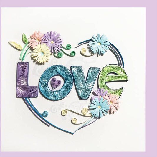 Violets are blue, love quilling card, greeting card, love card LV-31