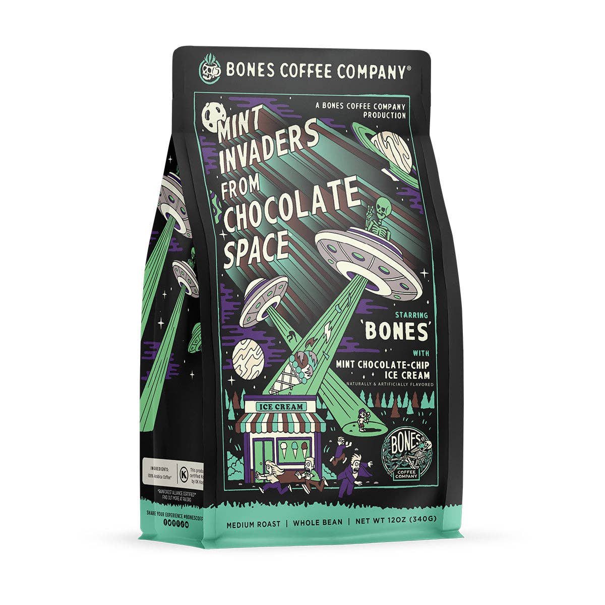 Mint Invaders Flavored Coffee | 12oz | Ground