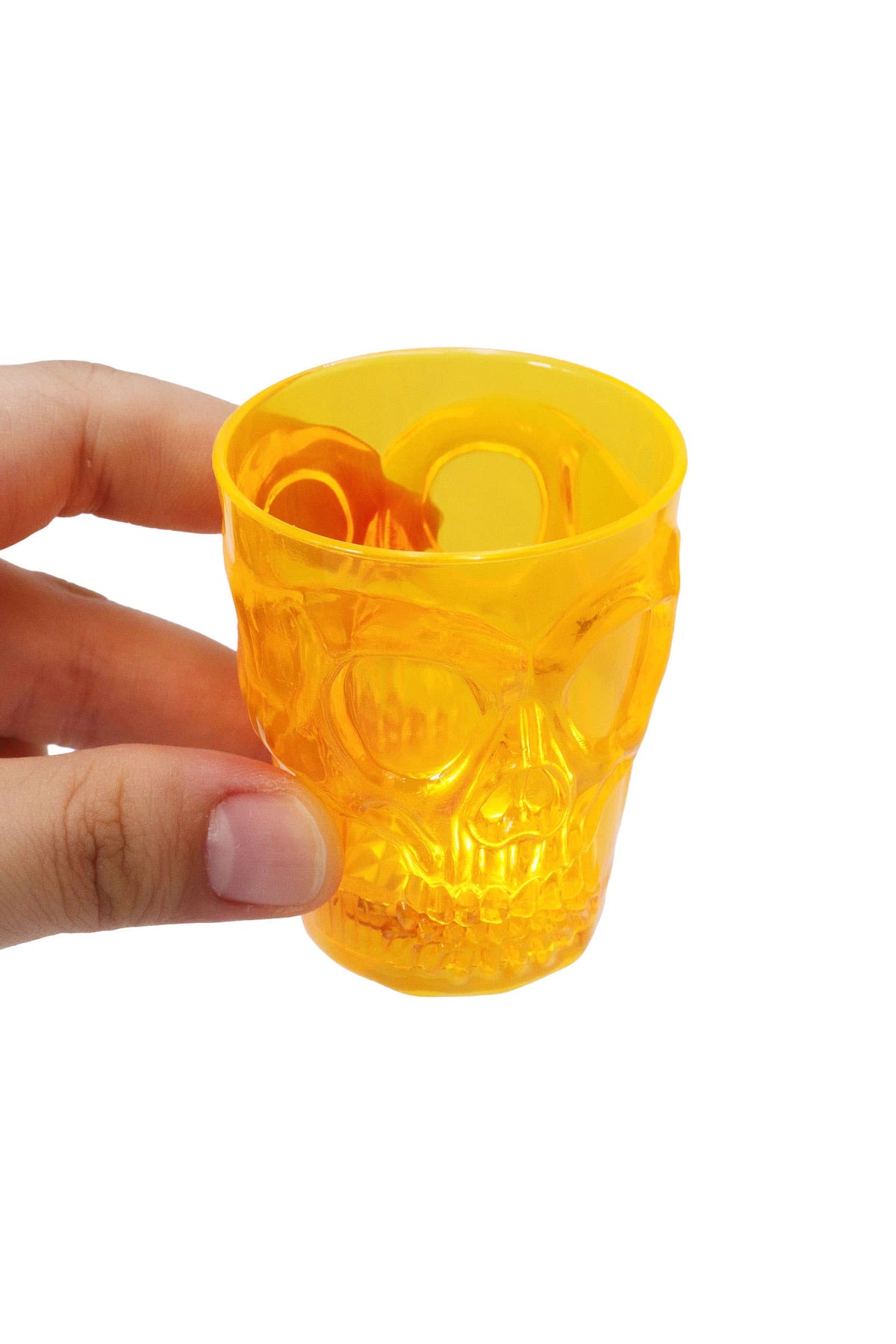 Halloween Skull Led Color Plastic Shot Glass: ONE SIZE