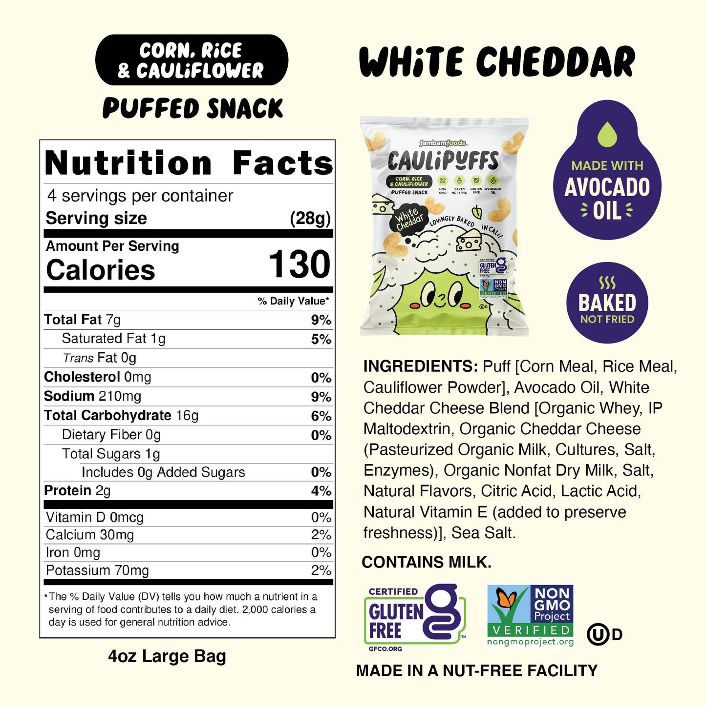 CauliPuffs White Cheddar Puffs