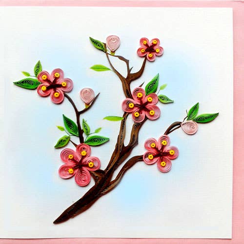 Cherry blossom Quilling card, everyday card, greeting card FL-34