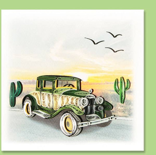 Vintage Car Quilling Card CAR-3