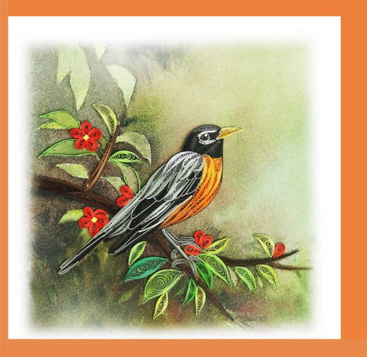 American Robin Quilling Card WN-41