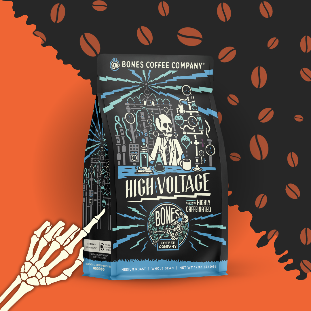 High Voltage Coffee | 12oz | Whole Bean & Ground | Gift: Ground