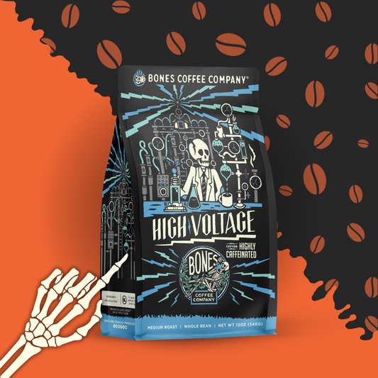 High Voltage Coffee | 12oz | Whole Bean & Ground | Gift: Ground